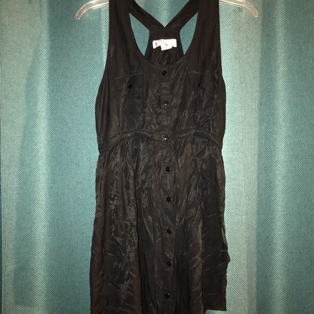 Black silk night out dress